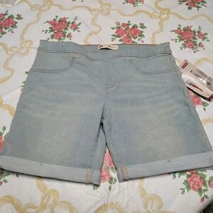 New Levi's Girlfriend Midi Pull On Shorts Girl's 14